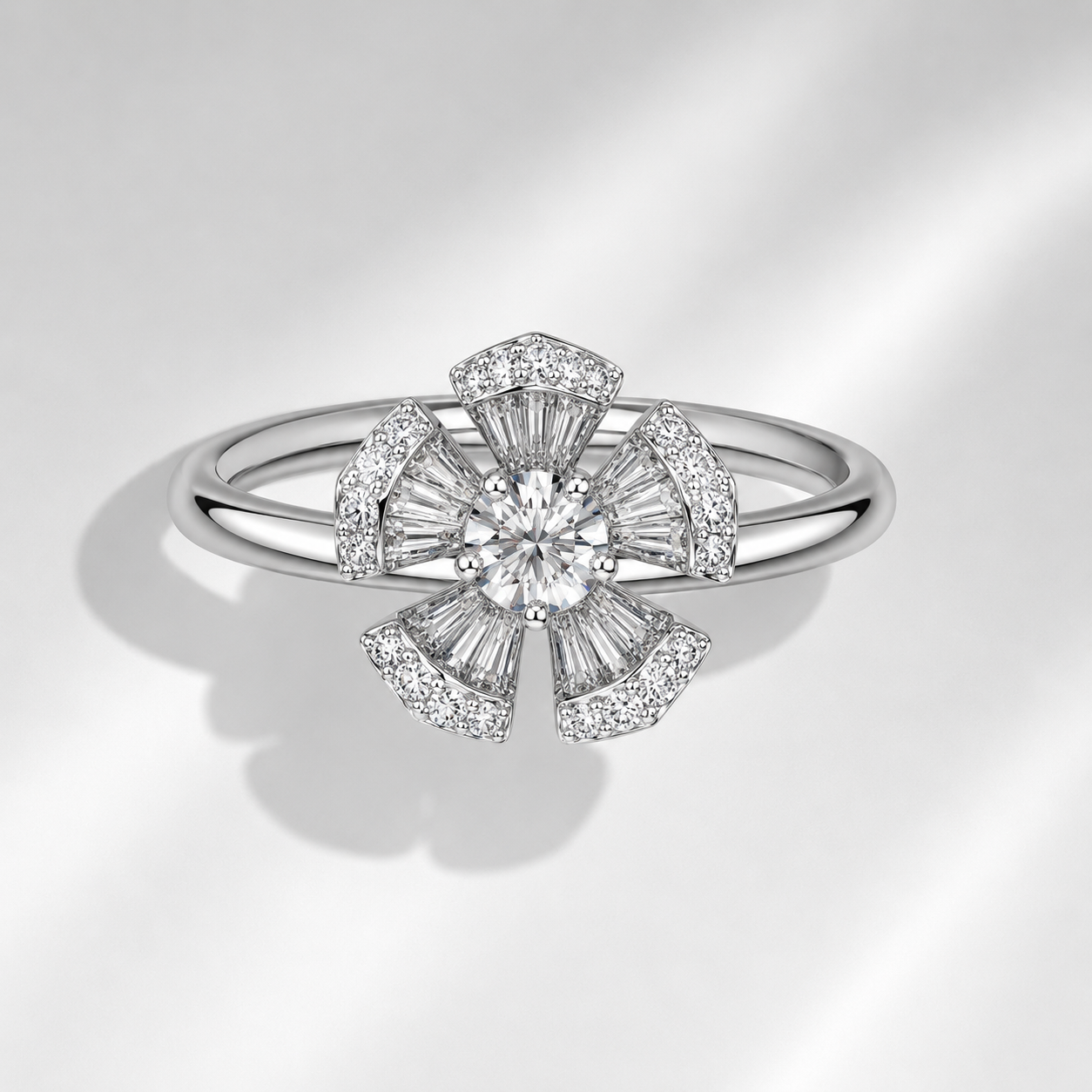 Flower Shape Dimond Ring